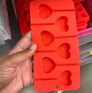 Valentines day Heart-Shaped Silicone Mold - Red